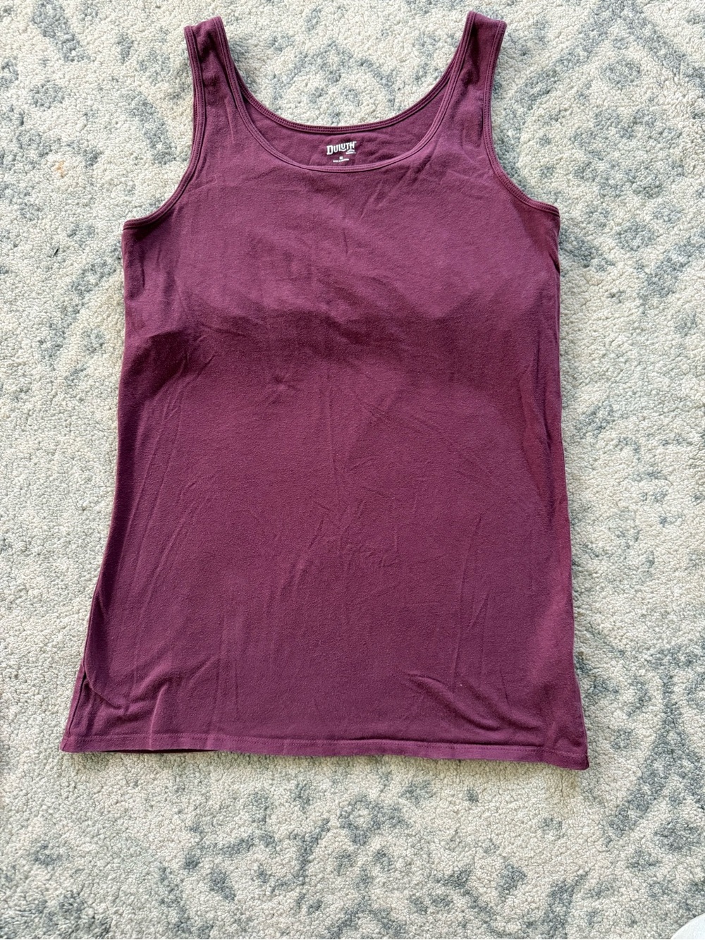 Duluth Trading Co No-Yank Tank Top Women’s Medium Plum Shelf Bra